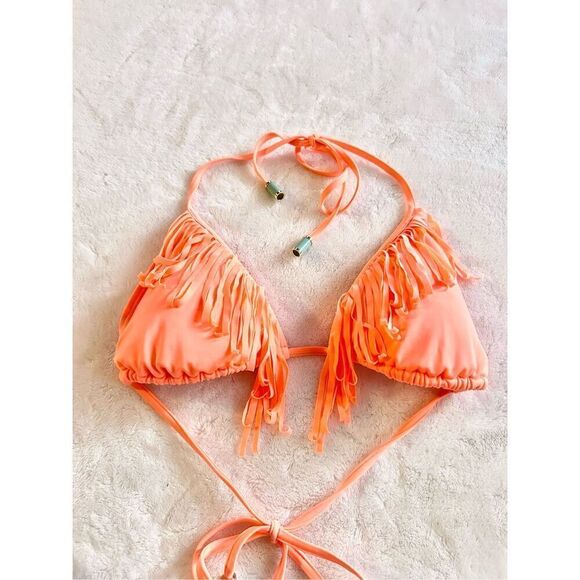 H&M Other - H&M bright coral orange color fringe bikini size 10￼